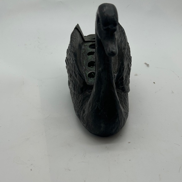 Elegant Petite Cast IronSwan Sculpture Candle Holder - Picture 3 of 5